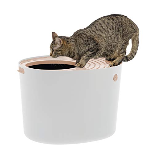IRIS USA Top Entry Cat Litter Box with Cat Litter Scoop