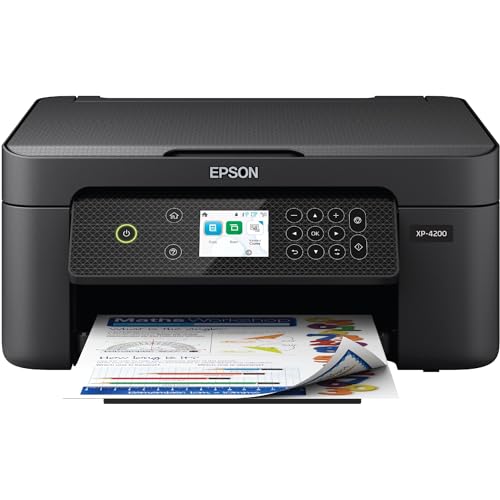 Epson Expression Home XP-4200 Wireless Color All-in-One Printer with Scan, Copy, Automatic 2-Sided Printing, Borderless Photos and 2.4' Color Display,Black