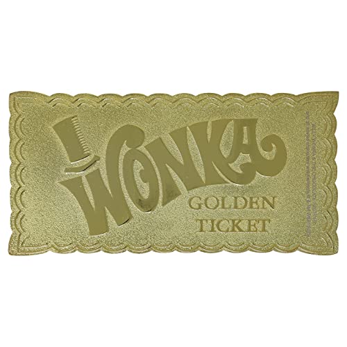 Official Willy Wonka Golden Ticket Limited Edition - 1:1 Scale Replica Willy Wonka Collectible - Only 5000 Worldwide - Willy Wonka Gifts