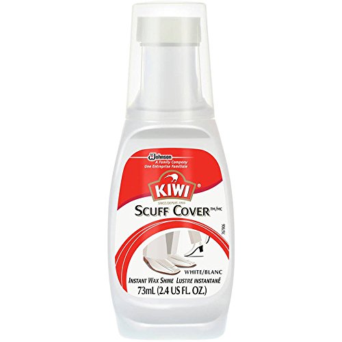 KIWI Scuff Cover, White, 2.4 oz (1 Bottle with Sponge Applicator)