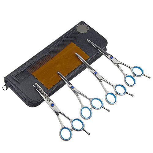 Professional and Home-use 4.0'+5.0'+5.5' Hair Cutting Scissors,5.0' Thinning scissors & Comb Set,Personal Care Trimming - Precision Stainless Steel