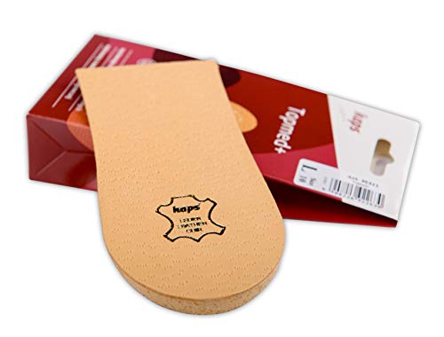 1 x Heel Raise, Heel Lift Elevator, Heel Pad, Orthotic Wedge, Many Widths and Heights, Leather Cover, Kaps Topmed Plus, Supplied to NHS, 1 Piece (Height 25 mm / 1.0 inch - Size M)