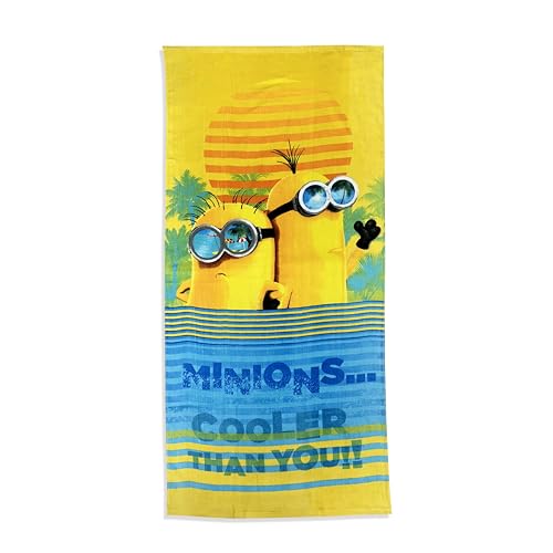 ROYAL WEAR Kids Official Licensed Character Soft Beach/Hooded Bath Towel (Minion, 40 x 60)