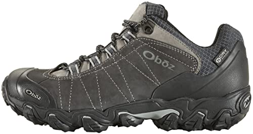 Oboz Men's Bridger Low B-Dry Waterproof Hiking Shoe, Dark Shadow, 9