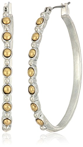 Lucky Brand Two-Tone 1-3/4' Hoop Earrings