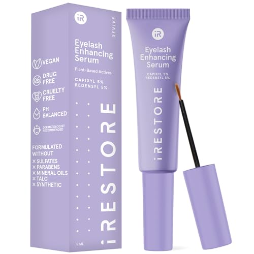iRESTORE Eyelash Growth Serum | Vegan Prostaglandin Free & Non Irritating | For Thicker, Fuller, Longer and Gorgeous Eye Lashes | Lash Enhancing Serum | 3 Month Supply 5ml