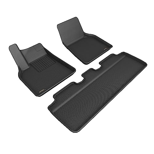 3D MAXpider KAGU Floor Mat (BLACK) Compatible with TESLA MODEL Y 2021-2023 - Full Set