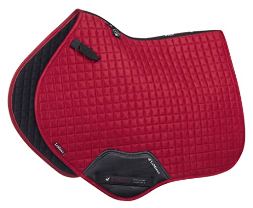 LeMieux Close Contact Suede Square Saddle Pad - English Saddle Pads for Horses - Equestrian Riding Equipment and Accessories (Chilli - Large)
