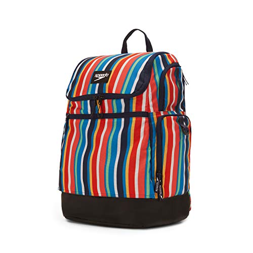 Speedo Large Teamster Backpack 35-Liter, Stripe Multi 2.0, One Size