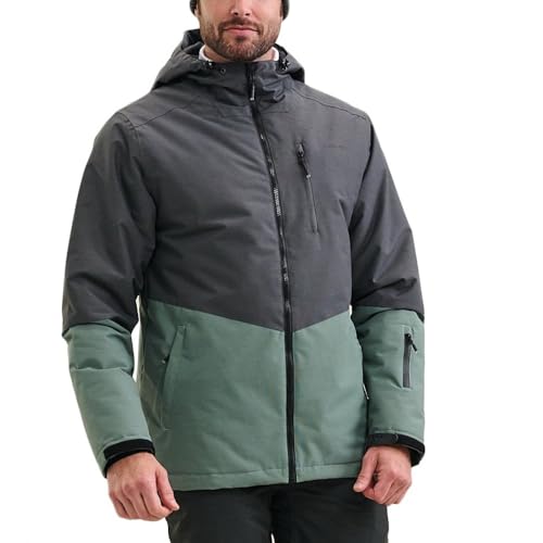 LIQUID Anteron Insulated Snowboard Jacket (Men's), Charcoal/Sage, Medium