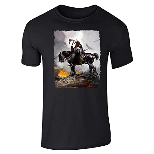Pop Threads Death Dealer by Frank Frazetta Art Horror Graphic Tee T-Shirt for Men Black L