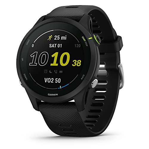 Garmin Forerunner 255 Music, GPS Running Smartwatch with Music, Advanced Insights, Long-Lasting Battery, Black - 010-02641-20