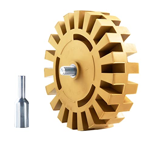 CowboyBOB Decal Remover Eraser Wheel Rubber Eraser Wheel for Drill Removes Car Stripes Vinyl Tapes and Graphics Rubber Eraser Wheel Tool Kit for Cars, RV, Motorcycles Sticker Remover Tool 1 Pack