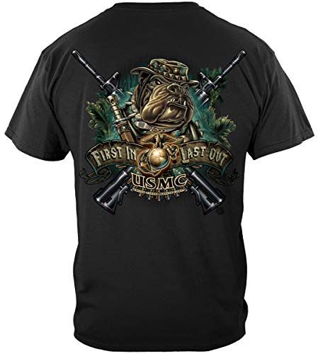 440c Pocket Knife | Marine Devil Dog First in Last Out Shirt ADD75-MM108XXXL