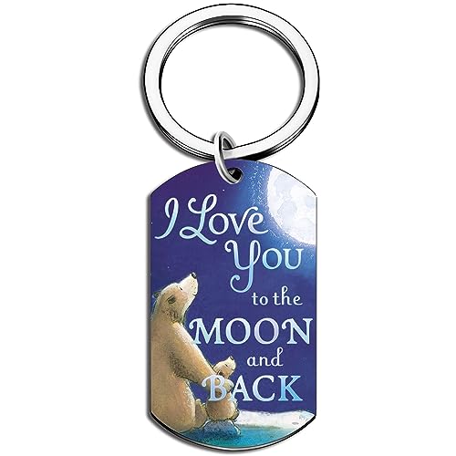 Stocking Stuffers For Adults Women 2023 Mom Keychain Mom Gifts From Daughter Son Kids Teens Daughter Gift From Mom i Love You To The Moon And Back Mom Kids Birthday Christmas Mothers Day Gifts