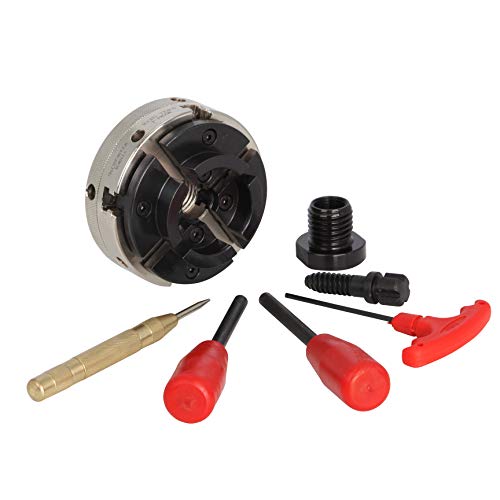 VINWOX SCR4-4 Wood Lathe Chuck, 4-Jaw Self-Centering Chuck, with 1'x8TPI thread & 3/4'x16TPI Adapter