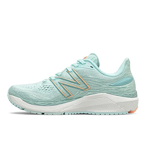 New Balance Women's Fresh Foam X 860 V12 Running Shoe, Blue/Light Mango, 6.5 M