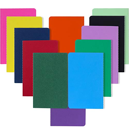 XYark Small Pocket Colorful Notebook Journal Bulk, Blank, Travel Journal Set for Traveler, Kids, Students and Office, Plain Writing Drawing Sketchbook Diary Subject Notebooks, 3.5×5.5 inch, 12 Pack