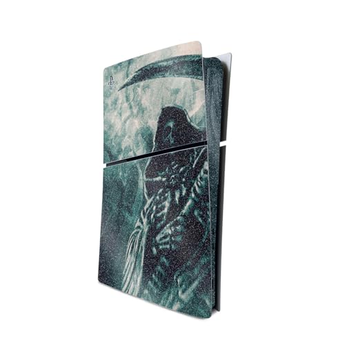 MightySkins Glossy Glitter Skin Compatible with Playstation 5 Slim Digital Edition Bundle - Synthwave | Protective, Durable High-Gloss Glitter Finish | Easy to Apply & Change Styles | Made in The USA