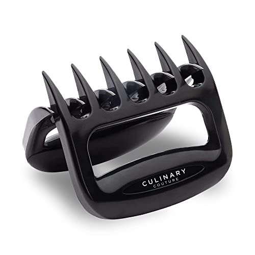 Culinary Courture Black Meat Shredder Claws - Heavy-Duty Bear Claws for Shredding Meat - Claws for Pulled Pork, Chicken - Perfect for BBQ Gifts, White Elephant Gifts, and Stocking Stuffers for Men