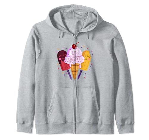 Crayola Life Is Sweet Ice Cream & Popsicles With Sprinkles Zip Hoodie