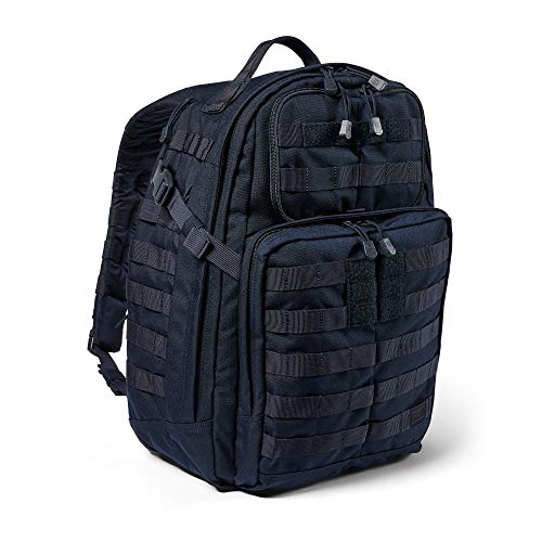 5.11 Tactical Backpack, Rush 24 2.0, Military Molle Pack, CCW with Multiple Compartments, 37 Liter, Medium, Style 56563, Dark Navy