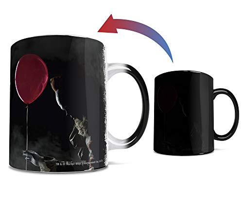 Morphing Mugs IT The Movie - Pennywise the Dancing Clown and Georgie - One 11 oz Color Changing Heat Sensitive Ceramic Mug – Image Revealed When HOT Liquid Is Added!