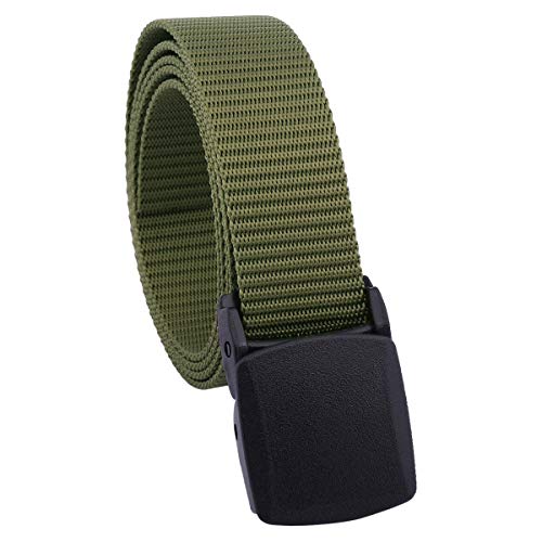 Sportmusies Women's Nylon Webbing Military Style Tactical Duty Belt with Plastic Buckle, Army Green