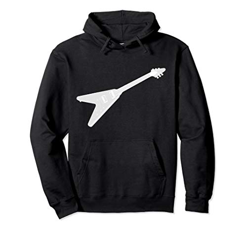 Flying V Guitar Hard Rock Heavy Metal Music Band Streetwear Pullover Hoodie