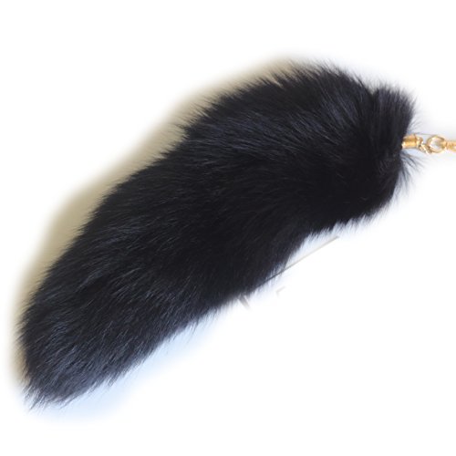Fashion Black Fox Tail Keychain Pendant - Fashion Accessory & Halloween Cosplay Prop