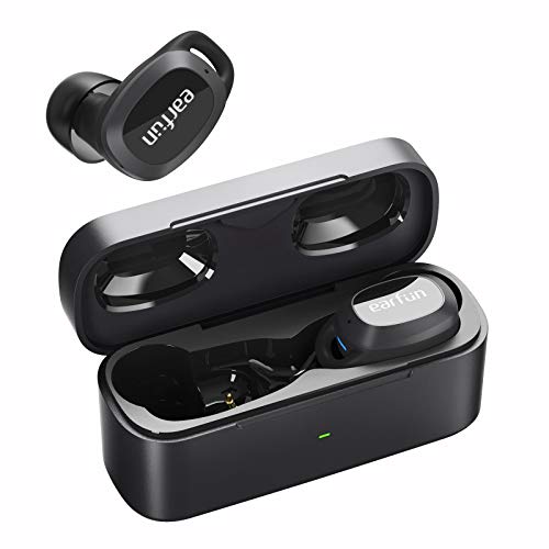 Wireless Earbuds Active Noise Cancelling – EarFun Free Pro Bluetooth 5.2 Earbuds, in-Ear Headphones with 4 Mics, Clear Sound Deep Bass Earphones, Lightweight Fit, Low Latency, IPX5 Waterproof, 32Hrs