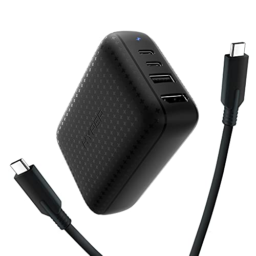 HyperDrive 60W Switch Dock USB-C Charge, 3X USB 3.0 PD HDMI 4K60Hz for NS Switch Pro TV Docking Station, Portable Travel Type C Power hub Compatible with MacBook Pro Air iPad with Charging Cable