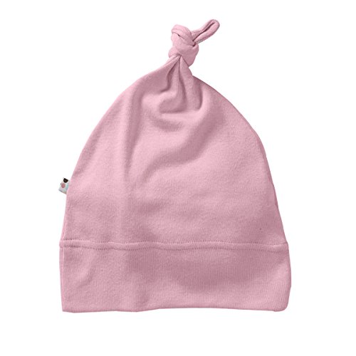 Babysoy Basic Single Knot Beanie (0-6 Months, Petal)