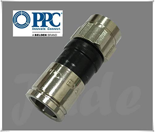 EX6PLUS Plenum RG-6 PPC Belden 18mm EX6 PLUS Signal Tight Snap & Seal Outdoor Compression Connector, Comcast, DTV & Dish Approved, 1 Bag of 50 Connectors