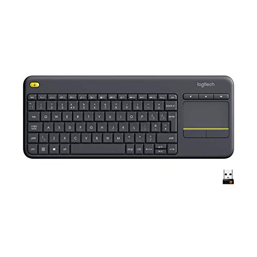 Logitech Wireless Touch Keyboard K400 with Built-In Multi-Touch Touchpad, Black (Renewed)