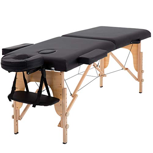 Massage Table Portable Massage Bed Lash Bed with Carry Case SPA Table Heigh Adjustable 2 Fold Salon Bed Face Cradle Bed