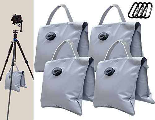 Eurmax USA Saddle Design Water Weight Bag Heavy Duty Water Saddlebag Portable Water Bags Outdoor Weights Photo Video Studio Stand 4-Pack（Grey）