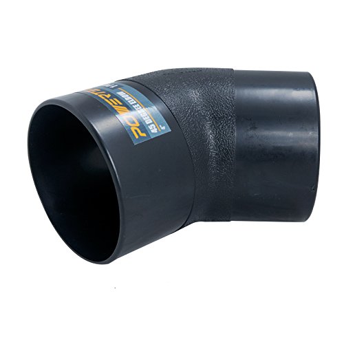 POWERTEC 70183 4” 45 Degree Elbow - ABS Plastic Dust Collector Connector (Black)
