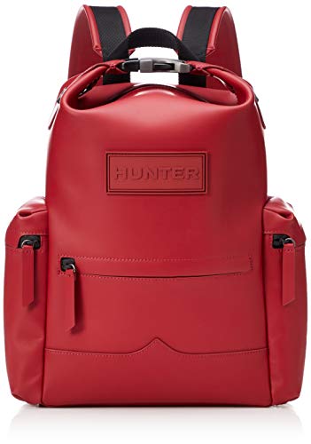 Hunter UBB7019LRS-MLR-One Original Top Clip Medium Rubber Coated Leather Backpack, Red