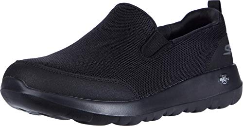 Skechers mens Go Max Clinched - Athletic Mesh Double Gore Slip on Walking Shoe, Black, 10.5 X-Wide US