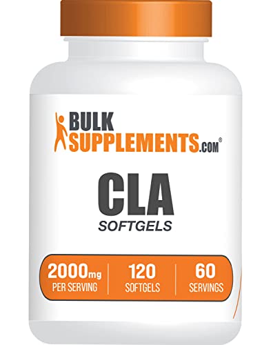 BULKSUPPLEMENTS.COM Conjugated Linoleic Acid Softgels - CLA Supplements, CLA 2000mg, CLA Safflower Capsules, CLA Pills - 2 CLA Softgels per Serving, 120 Softgels (Pack of 1)