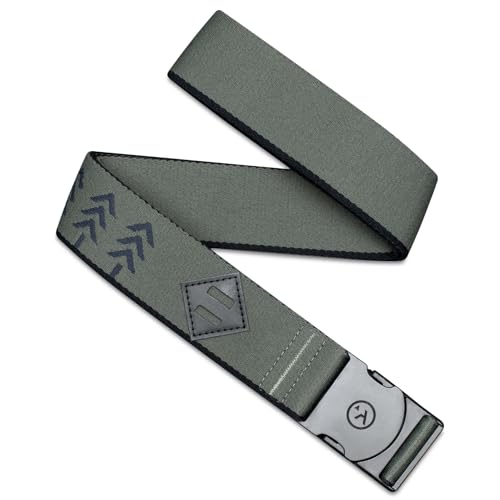 Arcade The Original Unisex Adventure Belt, Repreve Elastic Webbing, Non-Metal Travel Friendly Buckle, Blackwood - Ivy Green