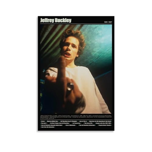 FERKAP Jeff Buckley Poster Rock Singer Poster Singer Poster Retro Poster Posters for Bedroom Posters for Room Aesthetic 16x24inch(40x60cm) Unframe-Style-4