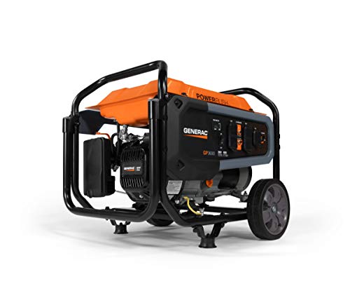 Generac 7677 GP3600 3,600-Watt Gas-Powered Portable Generator - Reliable Power Solution with PowerRush Technology and Long Run Times for Home and Outdoor Use - 49 State / CSA