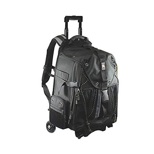 Ape Case, ACPRO4000, Backpack with wheels, Laptop compartment, Padded, Rain cover included, Adjustable straps, Camera backpack, Black (ACPRO4000),Large With Rollers