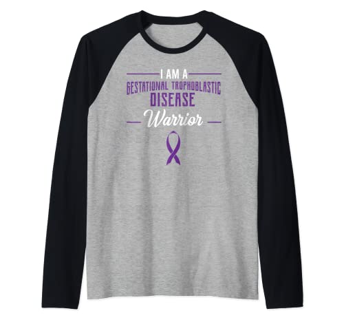 I Am A Warrior Gestational Trophoblastic Disease Purple Raglan Baseball Tee