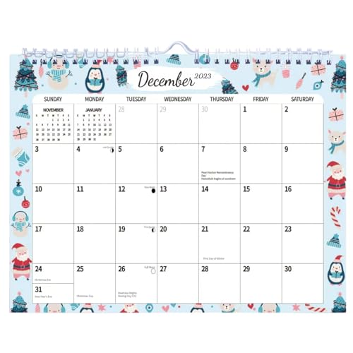 2024 Wall Calendar, Calendar 2024 Hanging Calendar Wall Paper from Nov. 2023 to Dec. 2024 14 Months Thick 11'X8.5', Spiral Bound, Blocks for Easy Planning, Fridge Desk Colorful Monthly Designs