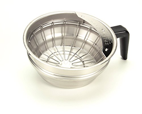Bunn 20216.0000 Funnel Assembly with Stainless Steel-Black Handle, Silver