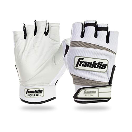 Franklin Sports Pickleball Gloves - Men's + Women's Adult Size Pickleball Gloves - Left Hand Glove for Pickleball + Racquetball - Pickleball Gear + Accessories - Lefty - White - Adult Extra Large