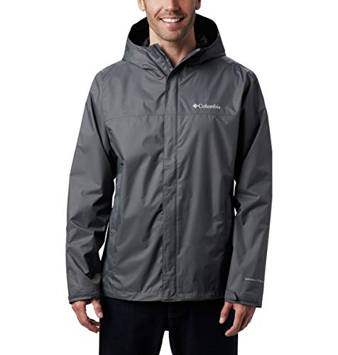 Columbia Men's Watertight II Waterproof, Breathable Rain Jacket, Classic Graphite, Large-Tall